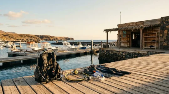 Professional dive center evaluation showing critical decision points for selecting safe diving services